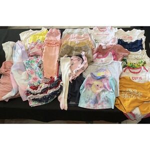 Mixed Brands 34pc Clothes Lot Girls 12month Multicolor Disney Floral Outfits
